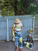 Krop Iconic Floral Printed Jeans in Goldie